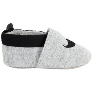 Μαλακά παντοφλάκια με κέντημα μουστάκι για μωρό αγόρι 