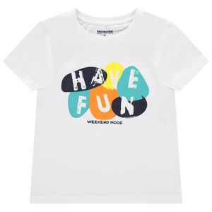 T-shirt κοντομάνικο με οργανικό βαμβάκι με σχέδιο χρωματιστό Main T-shirt κοντομάνικο με οργανικό βαμβάκι με σχέδιο χρωματιστό