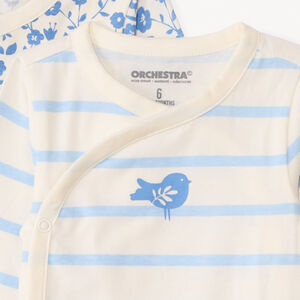 Σετ 5 φαντεζί bodies με μακριά μανίκια για μωρό κορίτσι με διαφορετικό άνοιγμα ανάλογα με την ηλικία 