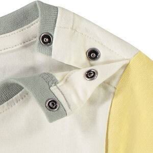 T-shirt manches longues effet color block print dino pour bébé garçon 