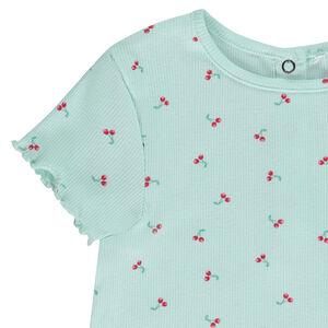 T-shirt κοντομάνικο με σχέδιο ριπ για κορίτσι 