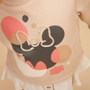 Sweat 2 en 1 en molleton print Minnie Disney pour bébé fille 