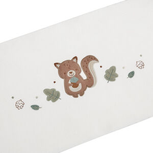 Προστατευτικό Κούνιας Διπλής Όψης Από Βελούδο Εκρού - Βασιλιάς του Δάσους 