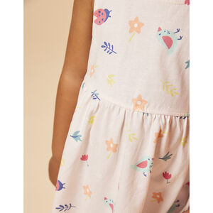 Ρόμπα μπλουζάκι αμάνικο από jersey με φαντεζί σχέδιο για bebe κορίτσι 