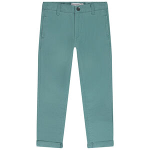 Παντελόνι υφασμάτινο με ριγέ ζώνη με διπλές αγκράφες για αγόρι 