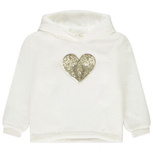 Sweat polaire avec coeur en sequins pour fille Main Sweat polaire avec coeur en sequins pour fille