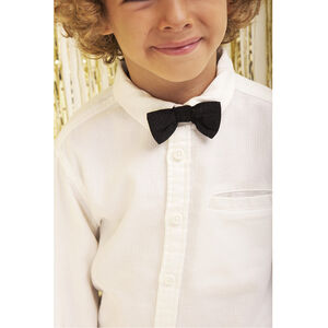 Chemise en coton avec noeud papillon à scratch pour garçon Main Chemise en coton avec noeud papillon à scratch pour garçon