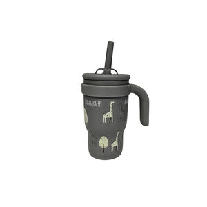 Ανοξείδωτο Μπουκάλι / Θερμός 350ml Με Χερούλι & Καλαμάκι  Always Look Up-Like A Giraffe 