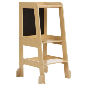 Πύργος εκμάθησης Premissori με μαυροπίνακα από ξύλο σε φυσικό χρώμα 