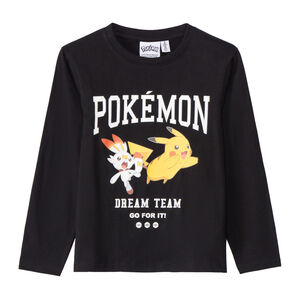Μπλούζα μακρυμάνικη από πλεκτό jersey με τύπωμα Pokémon Pikatchou για αγόρι 