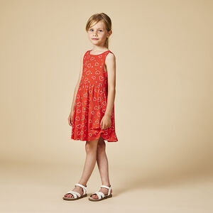 Ρόμπα χωρίς μανίκια με φαντεζί σχέδιο και glitter για κορίτσι 