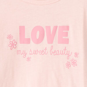 T-shirt μακρυμάνικο με φαντεζί τύπωμα για κορίτσι μωρό 