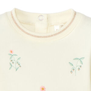 Φόρεμα με μακριά μανίκια και εφέ 2-σε-1 κεντημένο για bebe κορίτσι 