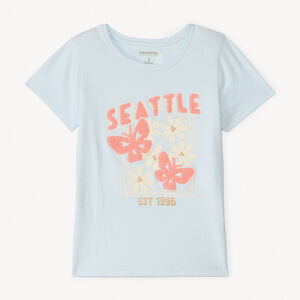 T-shirt με κοντό μανίκι με πατίνες για κορίτσι 