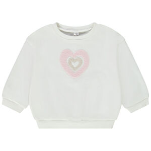 Φούτερ oversize με patch bouclettes για bebe κορίτσι 