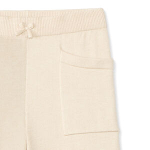 Πλεκτό μονόχρωμο παντελόνι φόρμας χωρίς ραφές για κορίτσι 