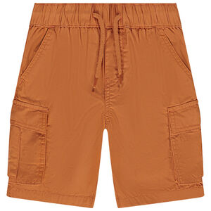Βερμούδα cargo μονόχρωμη από popeline για αγόρι 