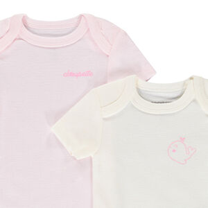 Σετ από 5 κοντομάνικα bodies με σχέδιο για μωρό κορίτσι 