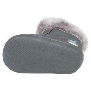 1/2 bottes aspect cuir avec fausse fourrure 