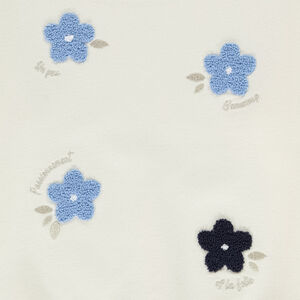 Φούτερ oversize με patchs bouclettes fleurs για κορίτσι 