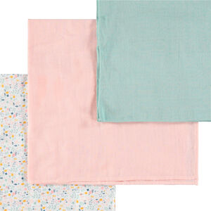 Σετ από 3 λάνγκε με βαμβάκι και σχέδια ζώων του δάσους 