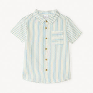 Καλοκαιρινό πουκάμισο με κοντά μανίκια και ρίγες για αγόρια μωρά 