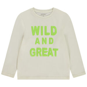 T-shirt μακρυμάνικο με υφή puff print για αγόρι 