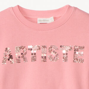 Sweat molleton oversize à sequins magiques pour fille 