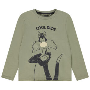 T-shirt manches longues en jersey print Grosminet Looney Tunes Main T-shirt manches longues en jersey print Grosminet Looney Tunes