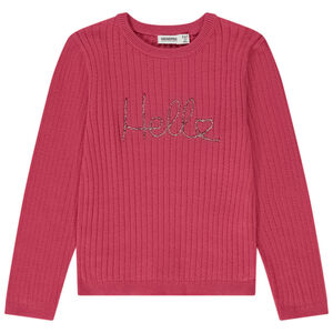 Πουλόβερ πλεκτό côtelé με cording glitter για κορίτσι 