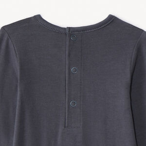 Σετ 3 μονόχρωμα bodies με μακριά μανίκια από jersey για μωρό 