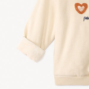 Πλεκτό πουλόβερ με κεντημένα σχέδια για μωρό κορίτσι 