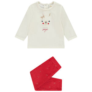 Σετ πιτζάμας 2 τμχ. βελουτέ με φανταστική βασίλισσα για μωρό κορίτσι με διαφορετικές ανοίξεις ανάλογα με την ηλικία 