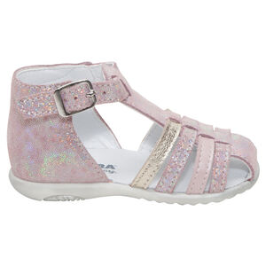 Ιριδίζοντα πέδιλα με λουράκια με αποχρώσεις 