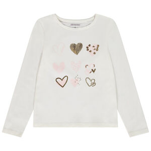 T-shirt μακρυμάνικο με παγιέτες για κορίτσι 