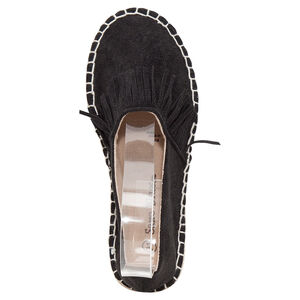 Εσπαντρίλιες σε απομίμηση δέρματος με κρόσσια 