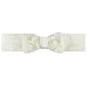 Bandeau à nœud en tulle brodé pour bébé fille 
