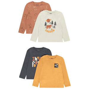 Σετ από 4 φαντεζί μπλουζάκια μακρυμάνικα για αγόρι 