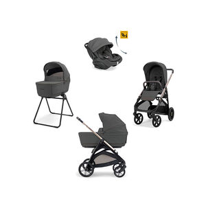   Συστημα Μεταφορας Quattro Aptica Darwin Infant Recline Evo Marble Grey + Palladio Μαυρο Σκελετο 