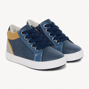 Μπότες χαμηλές με κορδόνια και φερμουάρ για μωρό αγόρι 