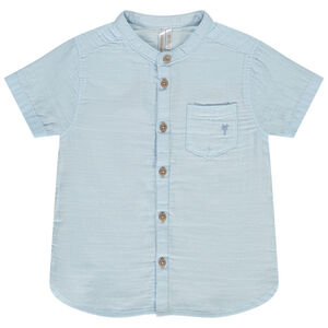 Πουκάμισο κοντομάνικο με κέντημα φοίνικα για bebe αγόρι 