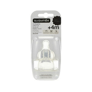 Lot de 2 tétines silicone L 4M+ 