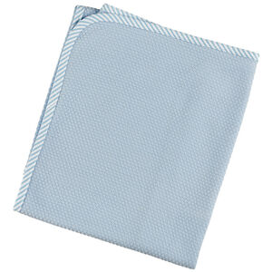 Ο κόσμος του μωρού πάνα πικέ κουκουτσάκι σιέλ με ρέλι σιέλ 80×80 cm 