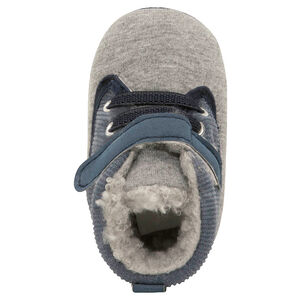 Μωρουδιακά δίχρωμα μαλακά μποτάκια με κορδόνια και αυτοκόλλητο βέλκρο 