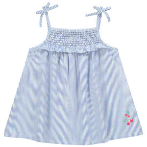 Top με τιράντες και ρίγες σε όλη την επιφάνεια 