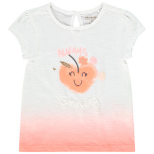 T-shirt κοντομάνικο με φαντεζί σχέδιο φρούτων για κορίτσι μωρό 