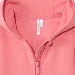 Ζακέτα molleton μονόχρωμη με κέντημα καρδιάς lurex για bebe κορίτσι 