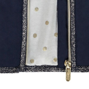 Αντιανεμικό μονόχρωμο με τυπωμένη επένδυση για κορίτσι 