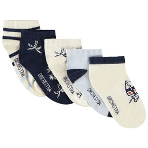Lot de 5 paires de chaussettes courtes Voiliers pour bébé garçon 