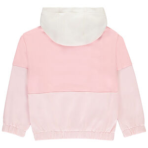 Sweat molleton oversize effet color block à capuche fille 